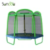 Professional outdoor trampoline rectangle with safety net easy to assemble and disassemble