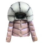 Factory Price Down Coat With Fox Fur Hooded Long Sleeve Real Natural Fur Outwear