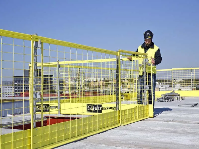 High Security Steel Mesh Edge Protection Barrier Construction Site