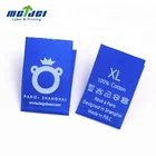 Custom engraved round neck plastic woven labels clothing tag