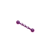 Purple Gems Jewelled F136 Titanium Industrial Barbell