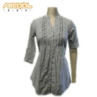 Fashion Stripe Blouse with Ruffles, Yarn-dyed Cotton Voile