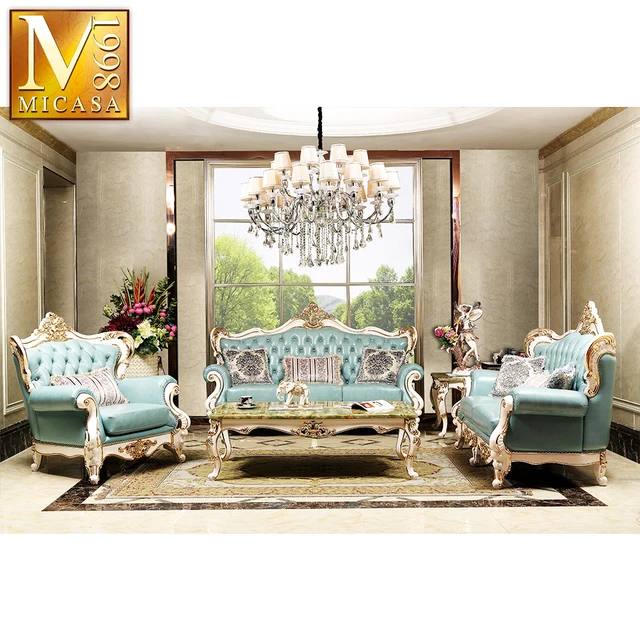 Luxury European Style Leather Sofa European Furniture Wholesale Sofa Set Living Room Furniture Sets Luxury