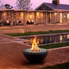 Inno living fire FR20 round outdoor steel fireplace chimney