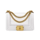 custom white transparent jelly vinyl mini ladies crossbody bag teenage girls pvc women handbag purse