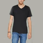 Slim fit black 100% cotton t shirt men t shirt wholesale cheap custom t-shirt mens t shirt printing