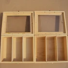 Wooden Box Custom Gift Wooden Tea Packaging Storage Box With Glass Top Lid