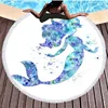 Mermaid pattern sand free turkish beach towel custom print