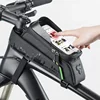 OEM IPX2 Waterproof 6.0' Cycling Bicycle Front Tube Pannier Touch Screen Bike Frame Bag for Cell Phone