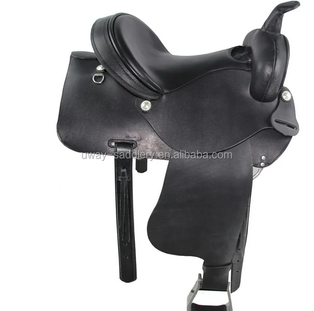 Western horse riding saddle , made of genuine leather, different size and color for choice