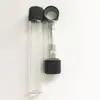Customized new style pre roll glass tube with child resistant black and white lid for hemp flower