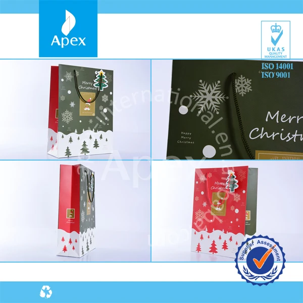 santa claus paper bag christmas gift bags