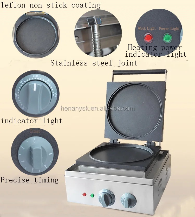 IS-FY-211 Commercial Electric Stainless Steel Body Waffle Furnace Waffle Maker Pancake Machine
