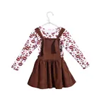 Children Girls Winter Boutique Clothing Long Sleeve Dress Set