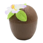 500ml coconut plastic cup with flower
