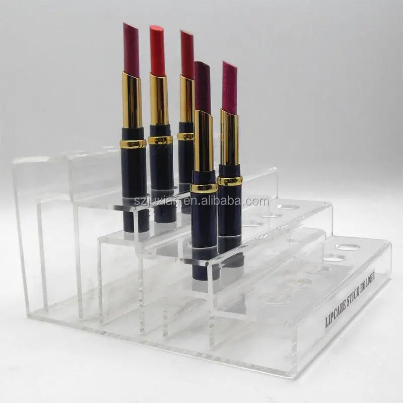 Clear Acrylic Lipstick Stand Pmma Makeup Display Rack Buy Acrylic