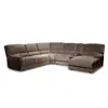 Brown fabric living room u shaped sectional sofa