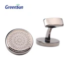 Custom For Man Blank Stainless Steel Silk Knot Set Watch Movement Men Shirt Aigner Letter Part Cufflink