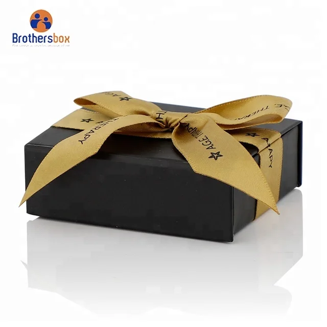 handmade black cardboard gift box