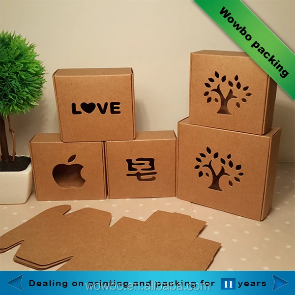 handmade folding kraft paper gift box