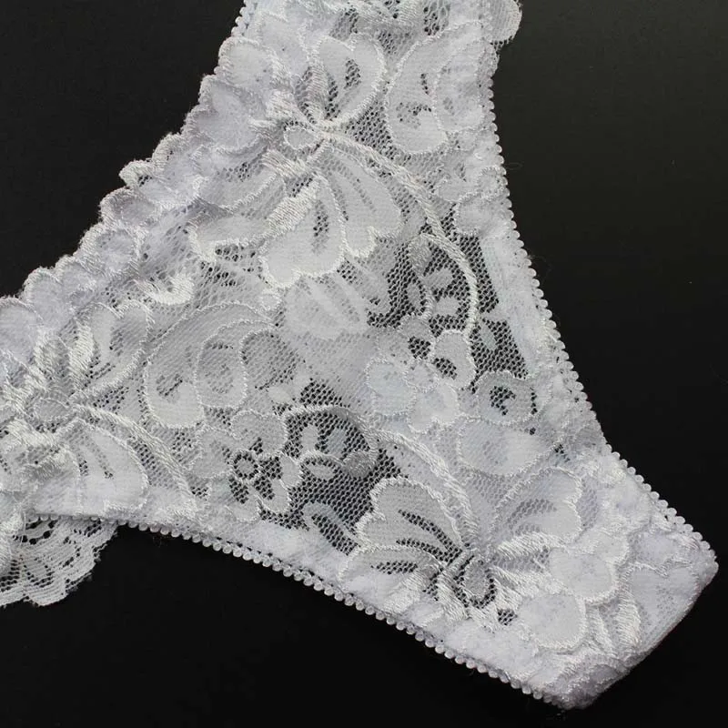 Stock Real Full lace transparent panties women underwear thongs bragas Everyday Underwear Women briefs Lifter String G String T-