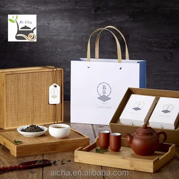 chinese business gift flat tummy wooden box ginseng oolong tea