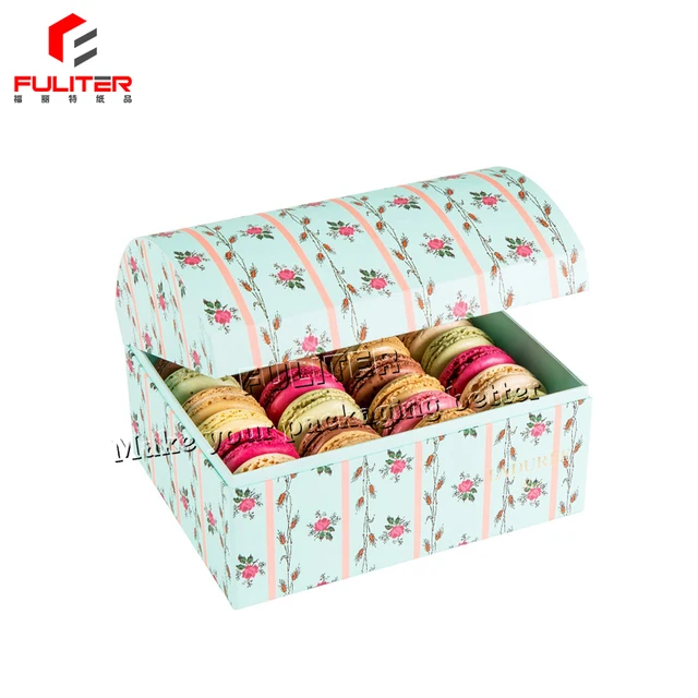 unique treasure chest food luxury macaron gift box for laduree