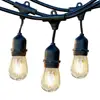 usa outdoor Christmas light string, E26 E27 black solar outdoor string lights