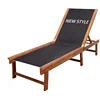 Adjustable Sun Lounger Sun Bed Wood Deck Chair Recliner Garden Beach Chair Patio Pool Sauna Furniture