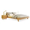 Modern style 100% Solid wood bed bedroom furniture home furniture latest double king queen bed designs with mattress
