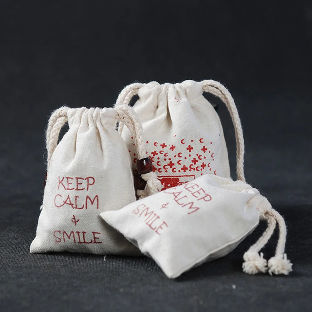 custom size cheap whole canvas cotton bags single drawstring