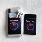 Custom logo design Flexible Lycra fabric smart wallet phone pocket card holder
