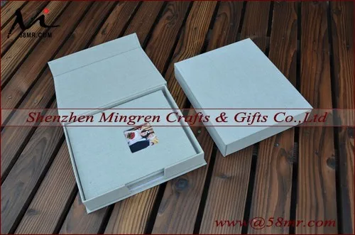 Fabric Linen Photo Album Book Packaging Box