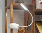 USB Rechargeable flexible reading light led clip desk lamp