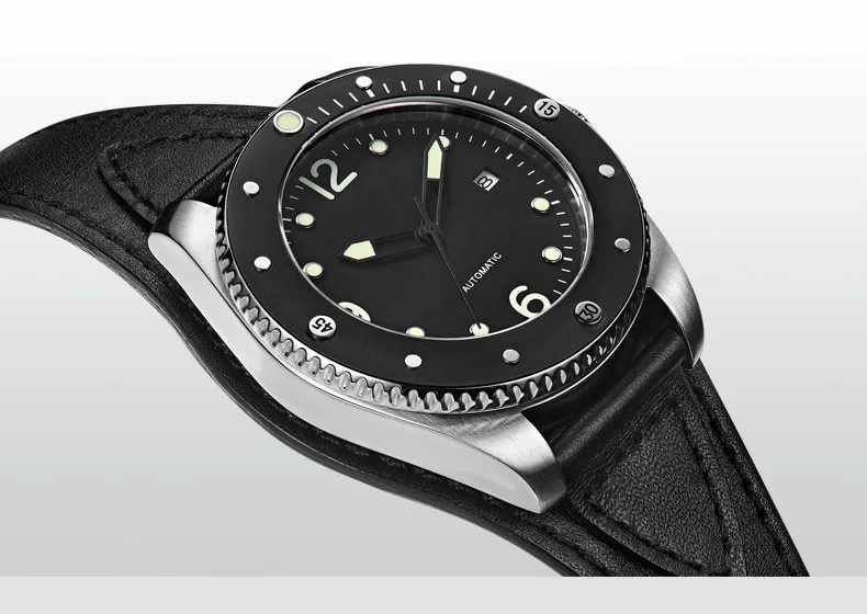 Men Watch Sapphire Glasses Luxury Brand Automatic Watch Custom Logo Date Mechanical Watches