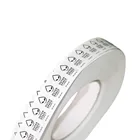 Custom Logo Black And White Roll Self Adhesive Transparent Labels