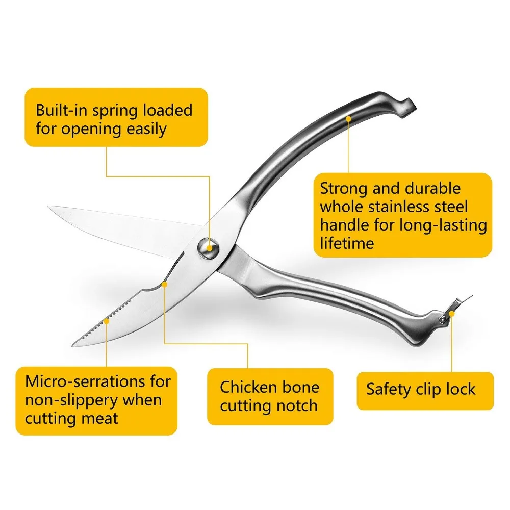 heavy duty poultry shears kitchen scissors for meat chicken fish