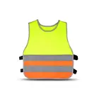 100% Polyester Adjustable Highlight Reflective Safety Vest with Elastic Straps for Kids