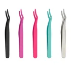 Private label eyelash tweezers, custom strip lash applicator