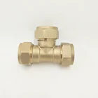 15mm Equal Tee Brass Compression Fittings For Plumbing