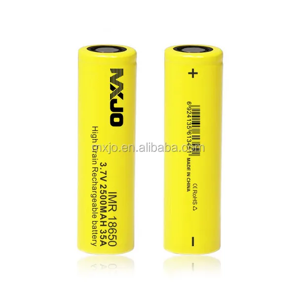 7v rechargeable batteries with 35a 18650 2500mah size