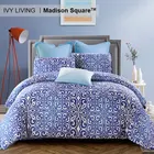Microfiber Customized Polyester Microfiber Medallion Damask Chateau Bedroom Sets Luxury King Size Borrego Quilt Bedding White