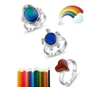 Mood Ring for Girls Adjustable Size Color Changing Ring Set for Women Girl