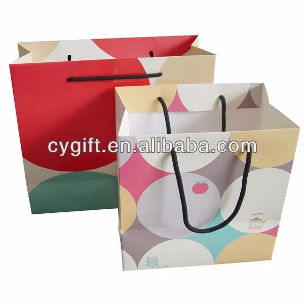 fashion cloth packing standard size korean boutique paper bag