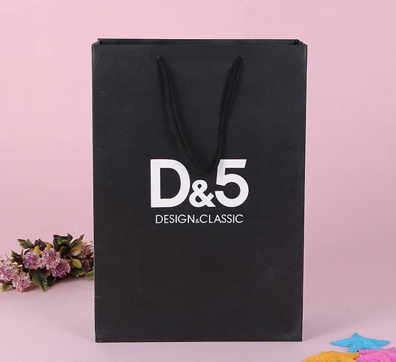 white card paper shopping bag promotional advertising gift bag