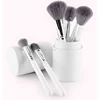 12pcs White PU Cylinder Brush Makeup Set Private Label Makeup Brushes Wholesale