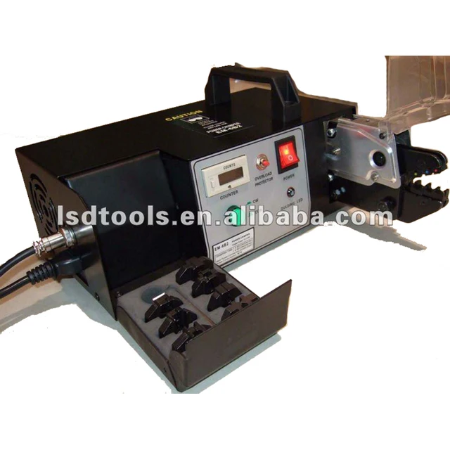 automatic terminal crimping machine with exchangeable die sets