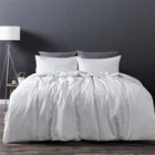 JHT Wholesale Pure White Linen Cotton Custom Quilts Bedding Set Hotel Style