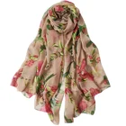 Factory wholesale Custom Long Printing Colourful Hijab Silk Scarf