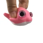 Cartoon glitter eyes popper animal keychains, cute eyes popping dolphin plastic keyrings